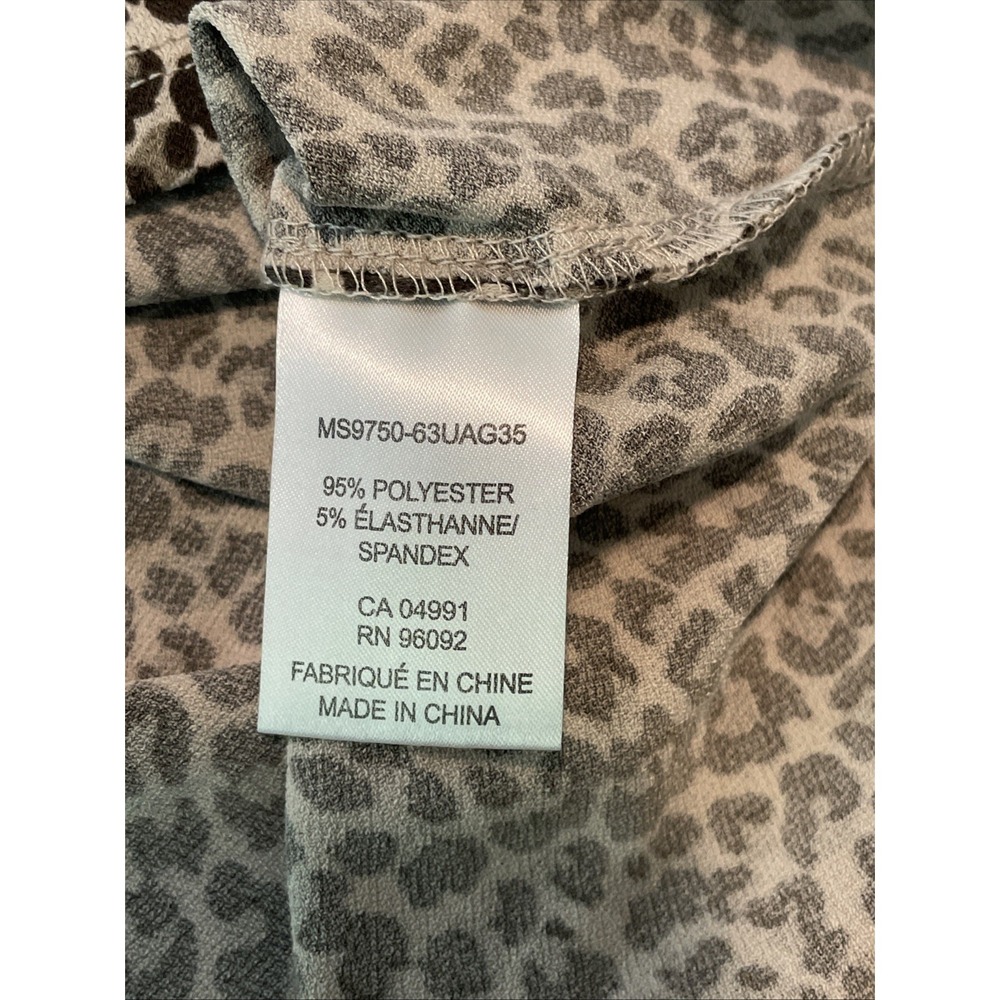 Jasmine & Juliana M Leopard Print Tunic Top Tan Black Stretch Boho Blouse - Picture 9 of 11